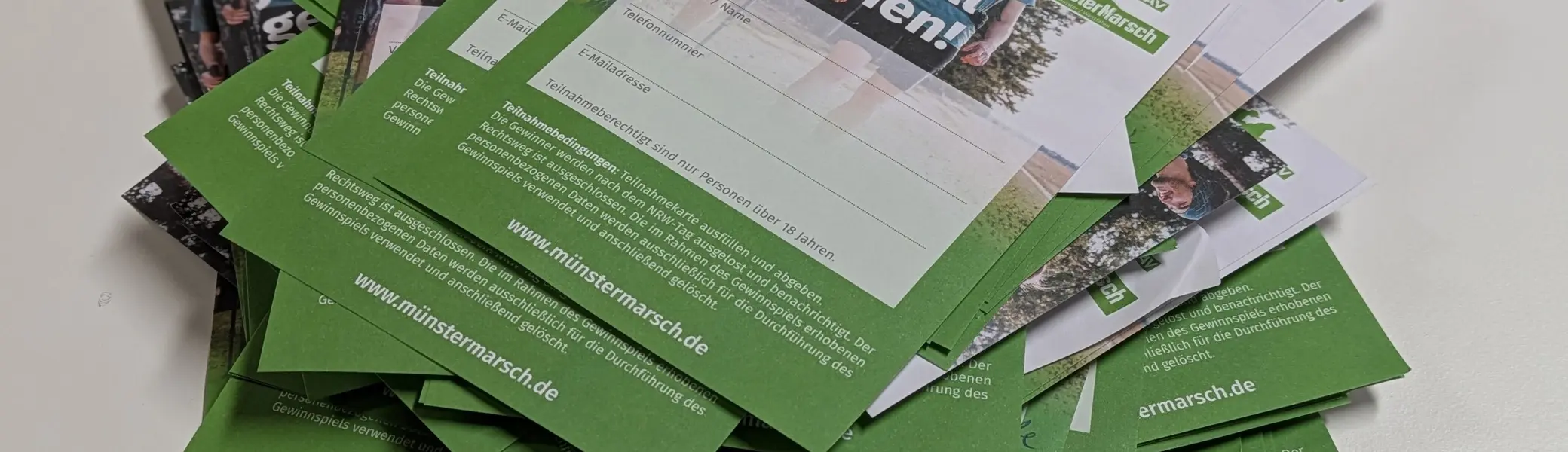 Teilnahmekarten MM-Verlosung NRW Tag | © DAV Münster